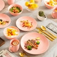 thumbnail image 5 of LOVECASA, Series Sweet, 16-Piece Porcelain Dinnerware Set, Pink Dinner Set, Service for 4, 5 of 8