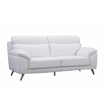 American Eagle Furniture Modern Leather Sofa in White