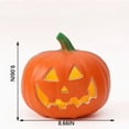thumbnail image 4 of Halloween Classic Jack O Lantern Pumpkin, Grinning Smiling Pumpkin LED Light, Hollow Cutout Pumpkin Figurine for Mantel Covered Porch Indoor Fall Seasonal Home Decor, 4 of 7