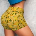 thumbnail image 4 of Kdxio Yellow Limes Print Workout Shorts for Women Seamless Soft Smooth Gym Yoga Scrunch Active Shorts, 4 of 9