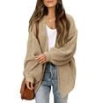 thumbnail image 1 of Ropa de mujer, cárdigan de manga larga con cuello en V y botones de aguja gruesa, suéter de punto con bolsillos para otoño e invierno, abrigo para mujer, 1 of 6
