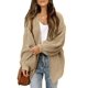 thumbnail image 1 of Ropa de mujer, cárdigan de manga larga con cuello en V y botones de aguja gruesa, suéter de punto con bolsillos para otoño e invierno, abrigo para mujer, 1 of 6