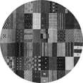 thumbnail image 1 of Ahgly Company Indoor Round Abstract Gray Contemporary Area Rugs, 4' Round, 1 of 1
