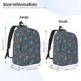 thumbnail image 4 of Balery Squirrel And Snowflakes Vintage Canvas Backpack for Men and Women - Large Capacity, Durable Travel Laptop Bag for School, Work, Hiking, and Outdoor Activities, 4 of 7