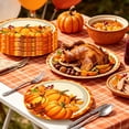 thumbnail image 4 of WWC 24 Pcs Fall Tableware Set, Pumpkin Disposable Paper Plates, Thanksgiving Decor for Party Gatherings Supplies, 4 of 6