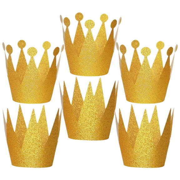 2 Pieces Crown Hat Headwear Headband Kids Birthday Gifts Suits for Boys Child Golden