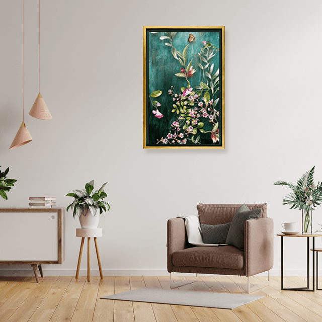 Cuadro Decorativo para sala o recamara Jardín natural encantado HD con marco flotado Maxigráfica Shop Canvas Abstracto Elegante