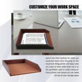 thumbnail image 4 of PU Leather Collection Letter Tray, Document Desk Organizer,Stackable Office File Document Tray Hold, 4 of 5