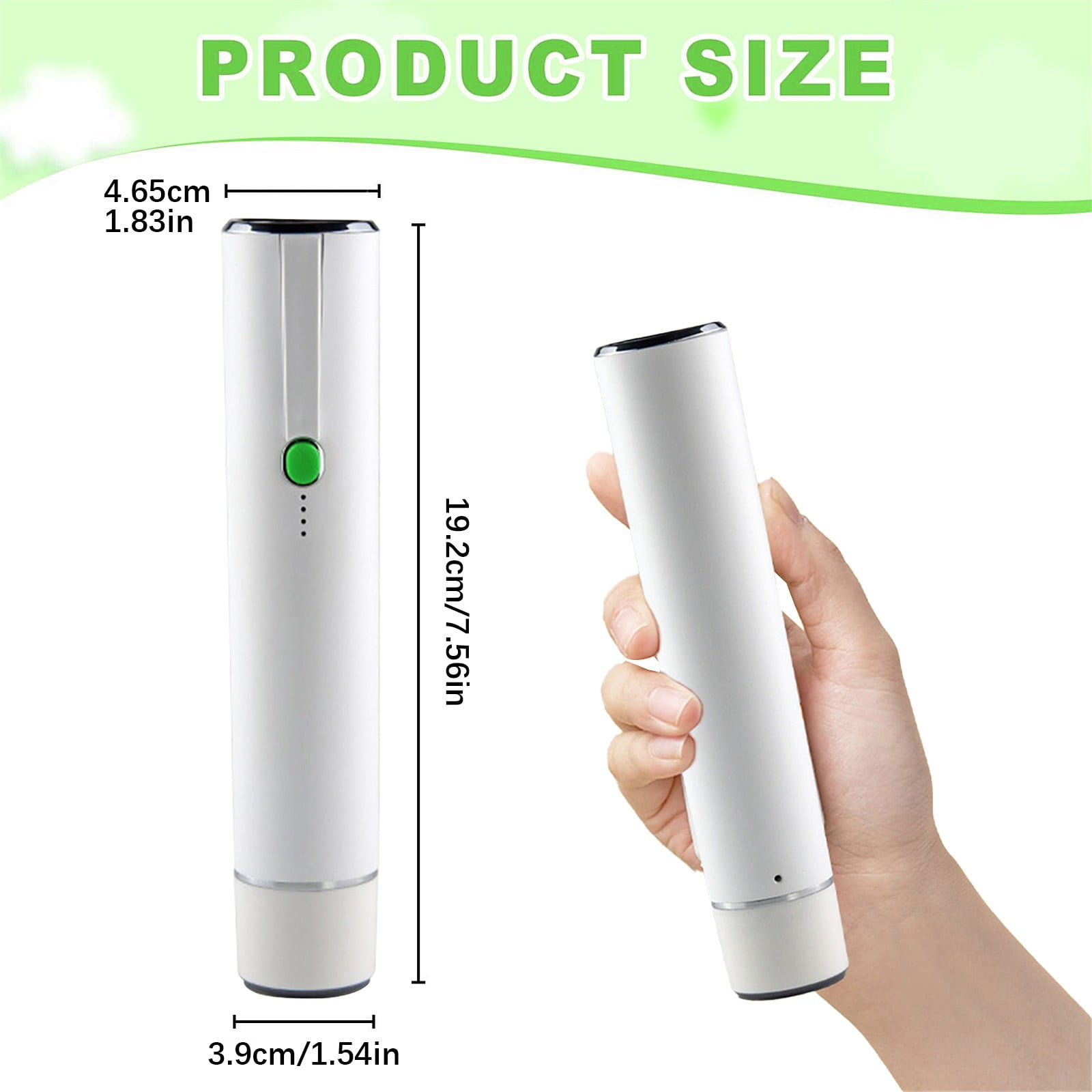 1 Pcs Handheld Vacuum Sealer,Vacuum Sealer For Food, 7.56 Inch Food Sealer Machine,Handheld Vacuum Sealer Machine, Portable Cordless Bag Sealer For Fruits, Fridge, Meats, Leftovers,White