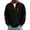 73#Black, variant on Men's Vintage Corduroy Sweatshirt Mock Neck Quarter Zip Pullover Casual Long Sleeve Tops With Chest Pocket Elbow Patches Navy M