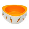 thumbnail image 1 of Baohd Non Slip Rabbit Feeder Bowl Feeding Basin for Hedgehog Gerbils Puppy Kitten 11cmx4.5cm Triangle, 1 of 9