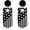 004, variant on Classic Black White Dot Striped Design Personalized Earrings Jewelry-009