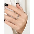 thumbnail image 5 of 1pc Sterling S925 Silver Vintage Simple Fashion Luxury Double Layer Plated with 14K Gold Finger Ring For Women Girl Daily Life Party Jewelry Gift, 5 of 5