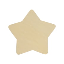 25" Pcs Country Star Shape 5" tall x 5" wide x approx 1/8" thickMade from birch plywood.