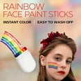 thumbnail image 2 of 6-Color Rainbow Face Paint Stick - Professional Multi-Color Body Crayon for Soccer Fans, Festival & Sports Game Day Decorations, 2 of 7