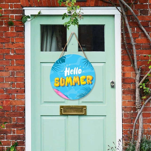 Hbdhejl Spring Summer Colorful Wooden Wall Decoration Wall Hanging Spring Summer Festive Atmosphere Home Decoration Door Wooden Hanging Spring Summer Colorful Decorations