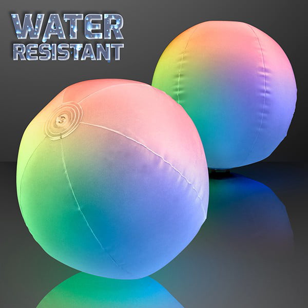 4 Color Beach and Water Float Ball with Multi Color Illumination Intex Floating LED Pool Ball 2 PK 12 x 12 