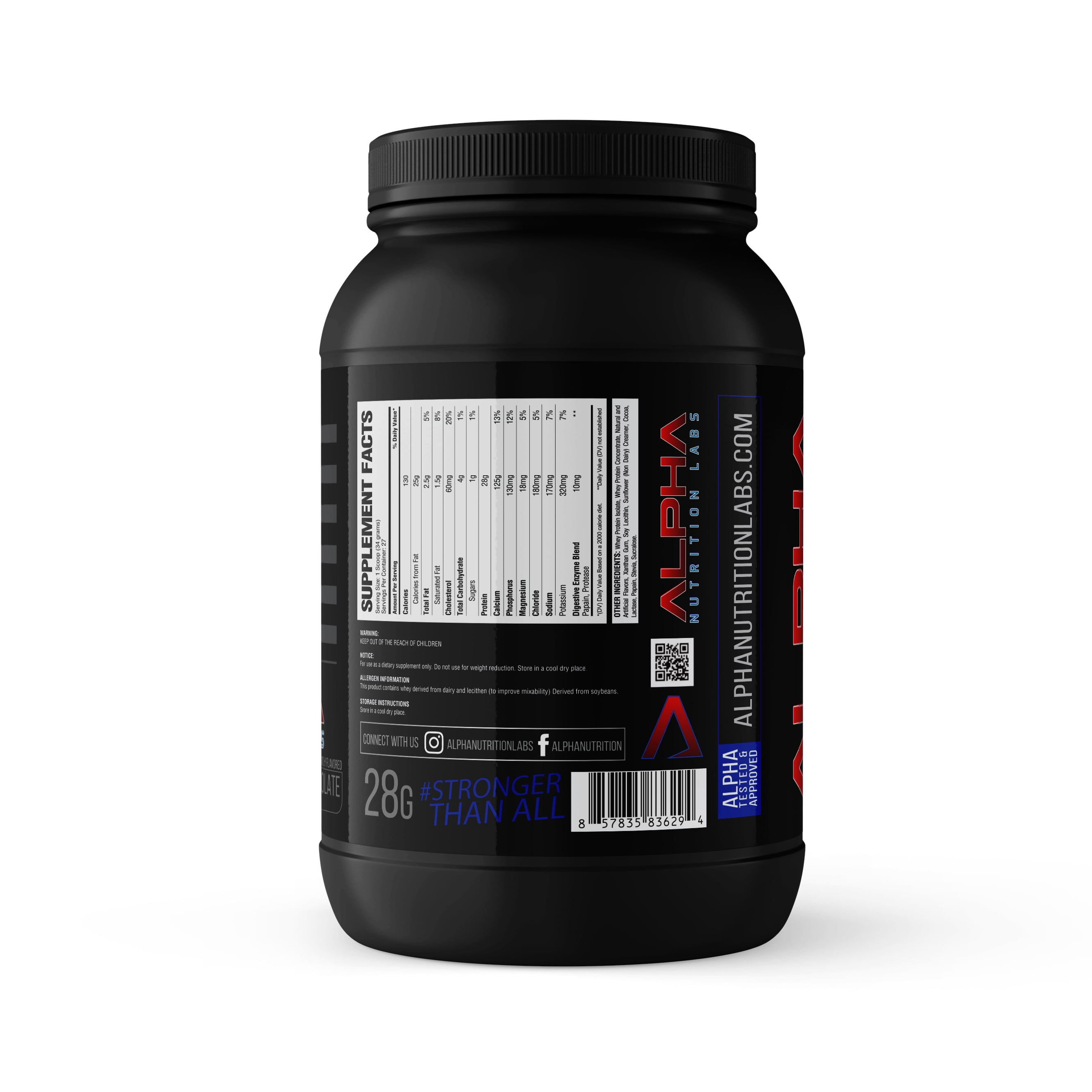 Alpha Nutrition Labs Whey Isolate Protein Powder 2lb