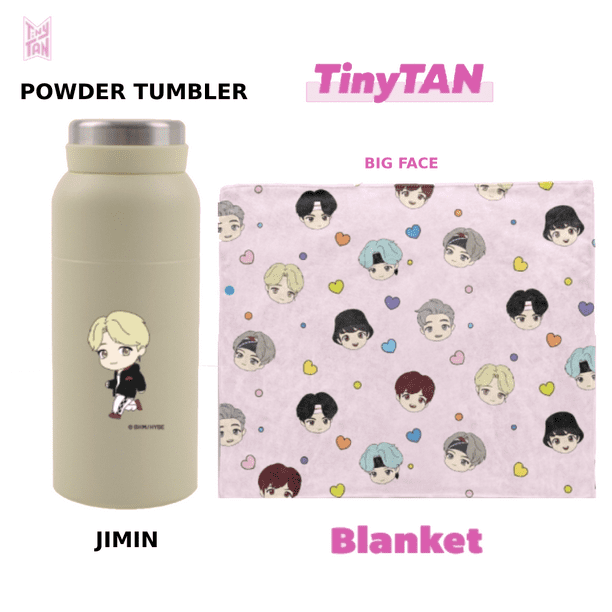 BTS TinyTAN Official BTS Powder Tumbler 11.5 oz Jimin w/ Big Face