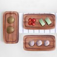 thumbnail image 3 of Bandeja para sushi, frutas y postres para el hogar y el restaurante, plato rectangular de madera para servir de 30 x 15 x 2 cm, 3 of 8