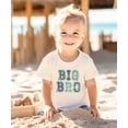 thumbnail image 4 of Cute Big Bro Shirt for Boys Blue and Green Letter Big Brother Sibling T-Shirt Natural Shirt 18 Months, 4 of 5