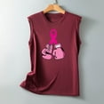 thumbnail image 4 of Leesechin Ladies Breast Cancer Shirts Butterfly Pink Ribbon Graphic Awareness Tee Tops, 4 of 5