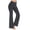Dark Gray, variant on Sunnin Solid Color Fleece Lined Pants High Waist Yoga Workout Stretch Flare Leg Winter Wear