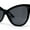 All Black, variant on Womens Oversize Cat Eye Chic Horn Rim Shield Sunglasses All Black