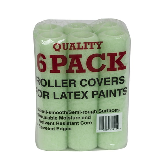 Linzer 9" X 3/8" Economy Polyester Knit Roller Covers-6 Pack