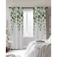 thumbnail image 4 of Sage Green Eucalyptus Leaves Kitchen Curtains Spring Country Botanical Cafe Short Curtains for Bathroom Blackout Window Curtain Grommet Small Window Treatment Drapes for Bedroom Living Room 42"x45"x2, 4 of 9