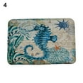 DGROEE Sea Theme Bath Mat Blue Octopus Whale Turtle Seahorse Non Slip