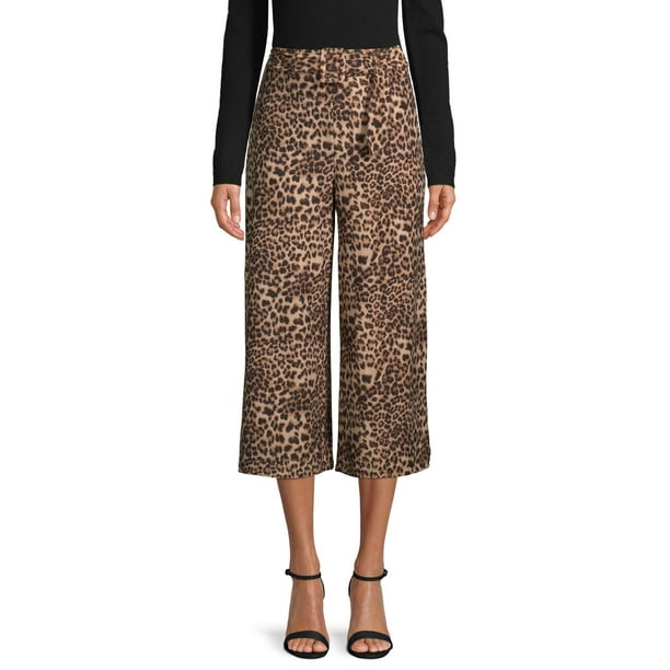 No Comment No Comment Juniors' Printed Wide Leg Cropped Pants