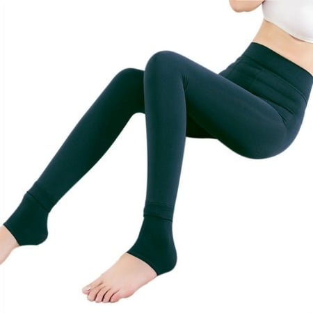 

Warm Winter Pantyhose for Women Slim Fitting Solid Color Fleece Lined Tights Bottoming Stockings