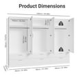 thumbnail image 4 of Madesa 6 Doors 6 Drawers Storage Cabinet Wardrobe with Shelves and Hanging Space 94"L Wooden Armoire Closet Organization Unit for Bedroom and Office - White, 4 of 11