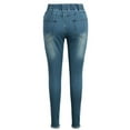 thumbnail image 4 of Enwejyy Women Workwear Multi-Style Hole Solid Color High Waist Ripped Denim Pants, 4 of 4