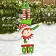 thumbnail image 3 of Estaca de jardín de elfo de Navidad, gnomo de Metal navideño, estaca de patio, adorno de elfo de hierro forjado, letreros de jardín, decoración de vacaciones al aire libre, 3 of 8