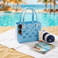 thumbnail image 2 of TRANSLINK Women's EVA Beach Tote Bag 11" Waterproof Small Sand-Resistant Carryall for Pool Vacation Storage Bin Blue, 2 of 8