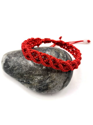 Manunclaims 7 Knots Summer String Bracelets Red Bracelet Red Cord Bracelet  Adjustable Kabbalah Red Knot String Bracelet Amulet for Protection, Evil  Eye and Good Luck for Men Women Friendship, 2/6 Pcs 