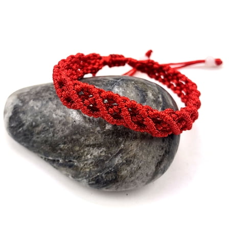 Unisex Red String Bracelet, Adjustable Bracelet for Protection, Fortune, Wealth, Handmade Jewelry Gift 7" - st003