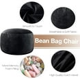 thumbnail image 2 of 3 Ft Large Bean Bag Chairs for Adults/Teens with Memory Foam Filling, Bean Bag Sofa with Filler Included, Soft Dutch Velvet Fabric Beanbags,3 Foot, Black, 2 of 13