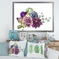 thumbnail image 3 of Designart 'Bouquet of Succulents Eucalyptus With Flowers' Traditional Framed Art Print, 3 of 4