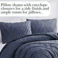 thumbnail image 6 of Southshore Fine Living, Inc. Tufted Comforter Bedding Set Clipped Jacqaurd Down Alternative All-Season Warmth, Soft Reversible Bedspread 3-Piece and Two Matching Shams, Chevron Dark Blue, Full/Queen, 6 of 9