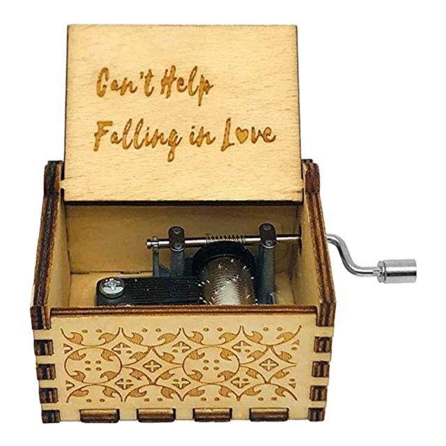 Caja musical de madera tallada Caja de música retro vintage Regalos de cumpleaños para niños