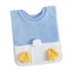thumbnail image 1 of Babero para niños, suave y delicado, cuello ajustable, impermeable, para la saliva. Pies de pato azul, 1 of 9