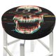 thumbnail image 3 of Disketp Glitch Screaming Skull Funda Redonda para Taburete, Funda de Cojín para Silla de Bar Suave y Elástica-13 inch, 3 of 7