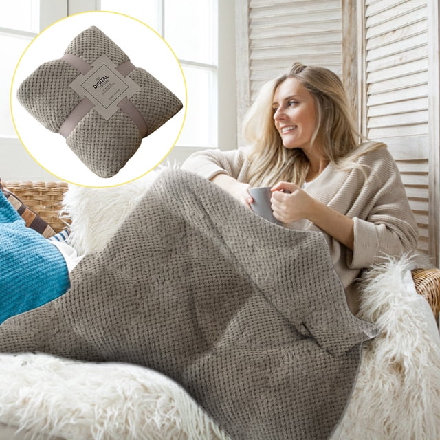 Tyidzon Throw Blanket Scratch Thickened Color Borlaug Sofa Blanket Flannel Blanket