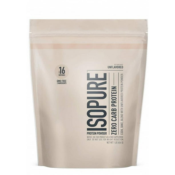 Isopure Zero Carb Protein Powder, Unflavored, 25g Protein, 1 Lb