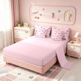 thumbnail image 3 of Manfei Kawaii Bowknot Ribbon 7-Piece Twin Bedding,Soccer Ball Sport Bedding Comforter Set,Pink Reversible, 3 of 7