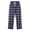 Navy/silver Plaid, variant on BY6603 Youth Wide Cuff Flannel Pant-Red/Blk Buff Plaid-XL