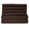 thumbnail image 2 of Luxury Home Super-Soft 1600 Series Double-Brushed 6 Pcs Bed Sheets Set (California King, Chocolate), 2 of 3